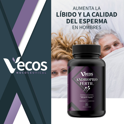 AndroPro Fértil VECOS (100 cápsulas) | Fertilidad y reproducción masculina | Zinc + Selenio y L-carnitina_1