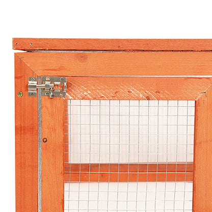 Conejera De Madera Maciza De Abeto 183x90x46,5 Cm_4