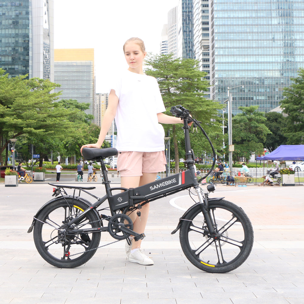 Bicicleta Eléctrica Plegable Samebike 20lvxd30-ii 350w-48v-10,4ah (499wh) - Rueda 20 Color Negro_2