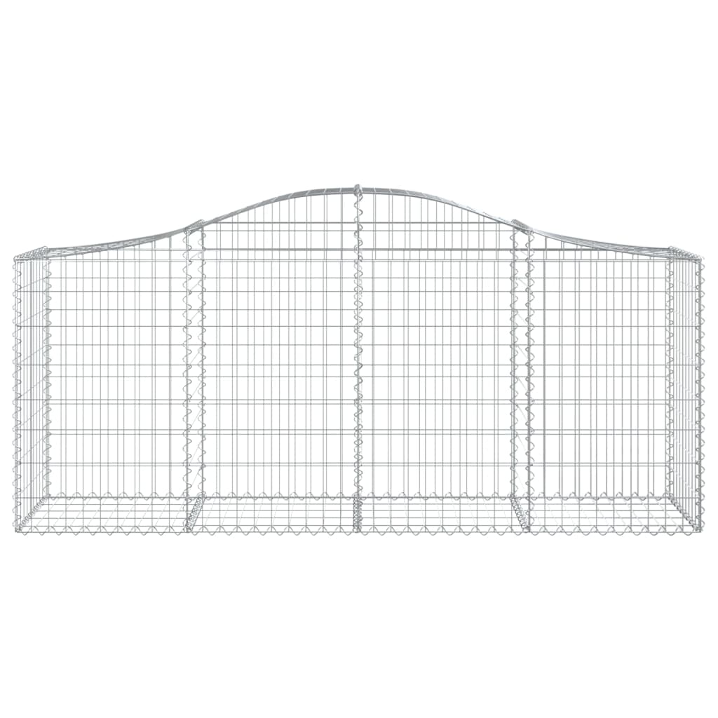 Cestas De Gaviones 6 Uds Forma De Arco Hierro 200x50x80/100 Cm_3