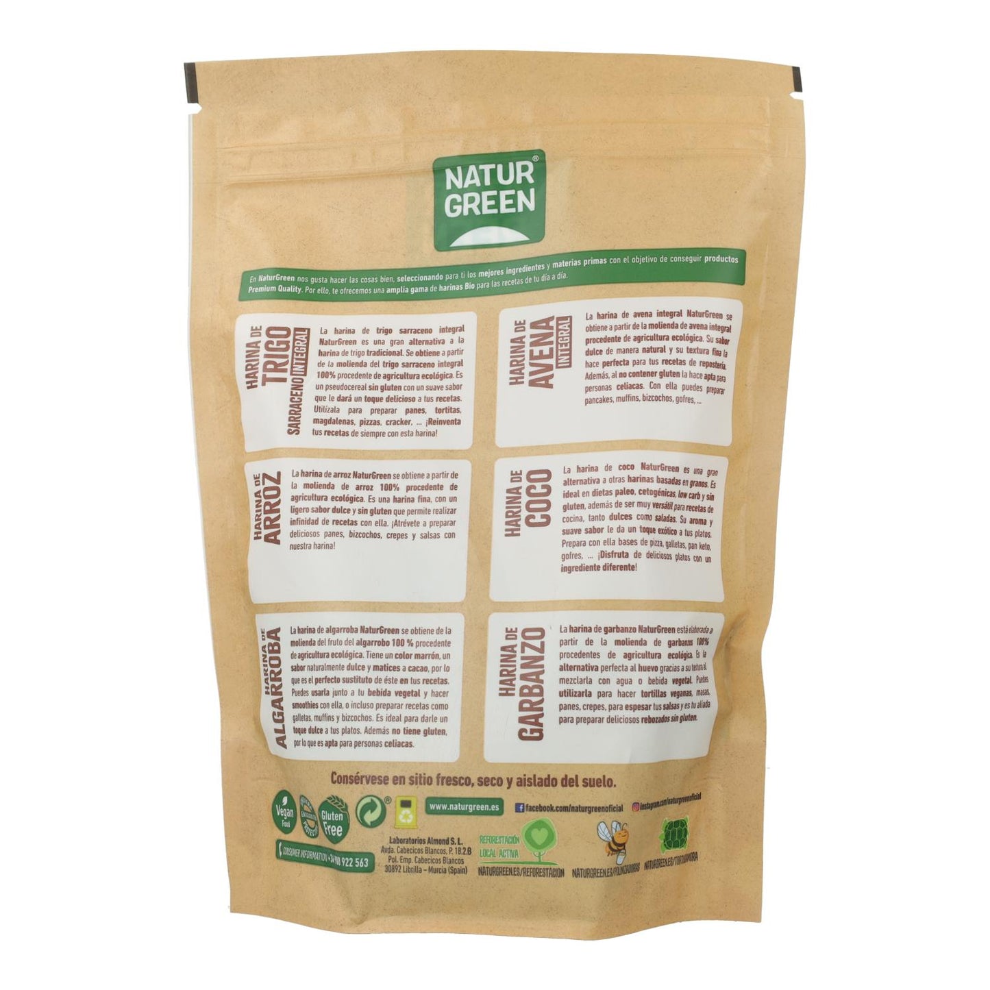 Farinha de Cânhamo NaturGreen 300 g