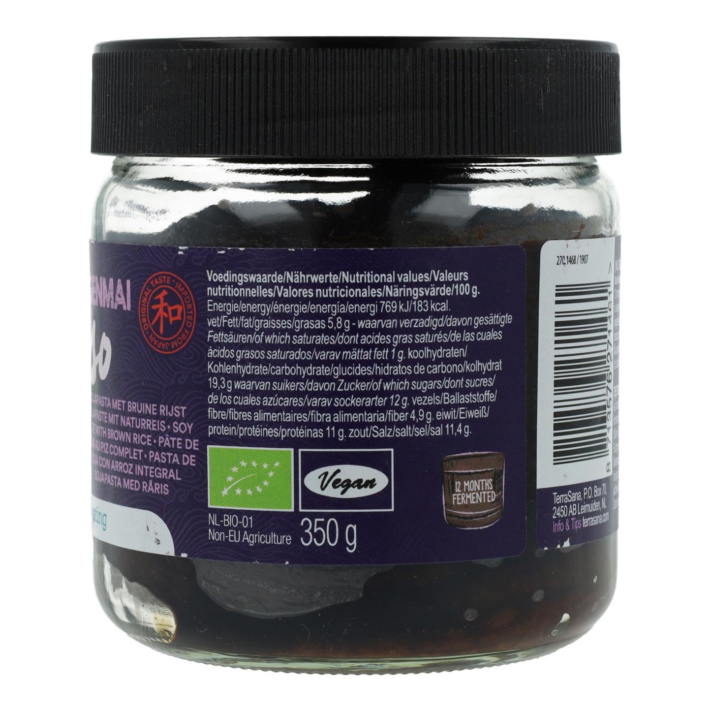 Miso Genmai Orgânico Não Pasteurizado Terrasana, 350 g