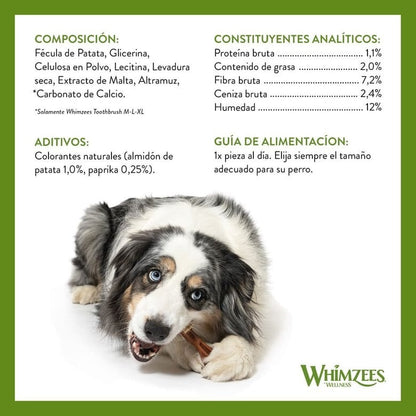 Whimzees Escova de dentes para cães M 12 unidades
