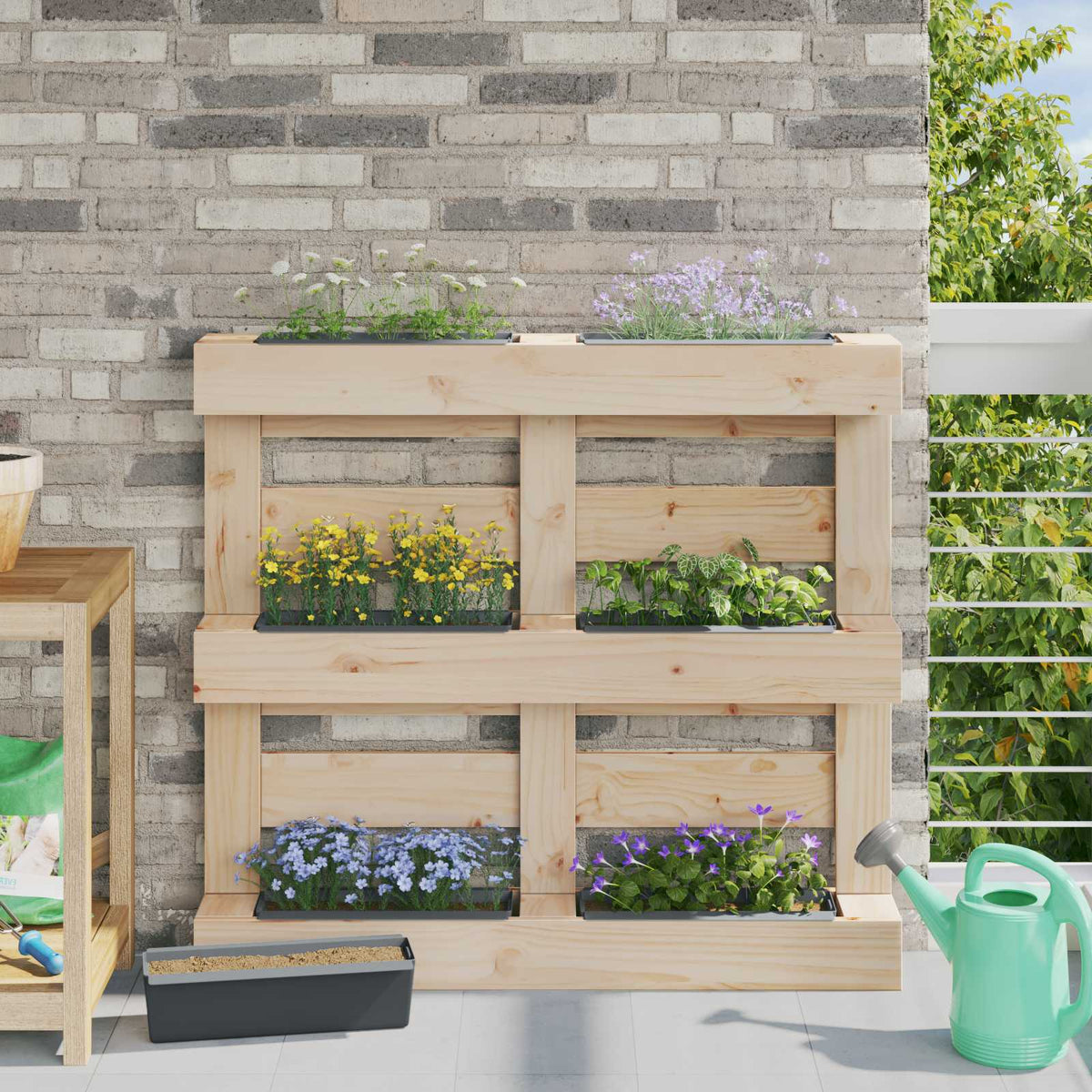 Cajas De Flores Para Palets Euro 24 Uds. Gris Polipropileno_1