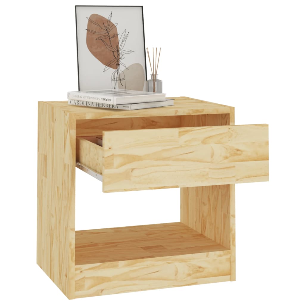 Mesitas De Noche 2 Uds Madera Maciza De Pino 40x31x40 Cm_2