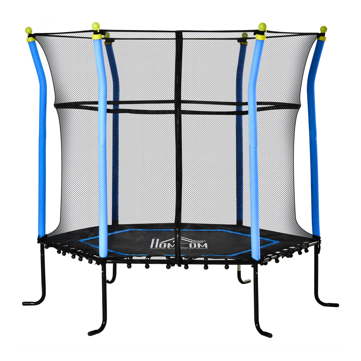 Homcom Trampolín Infantil Con Red De Seguridad Ø163,5x163,5 Cm Azul_0