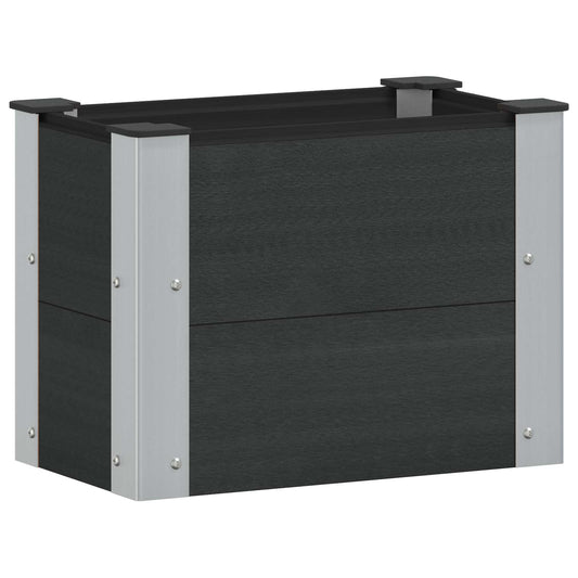 Arriate Elevado Negro 50 X 30 X 36 Cm Wpc Y Aluminio_0