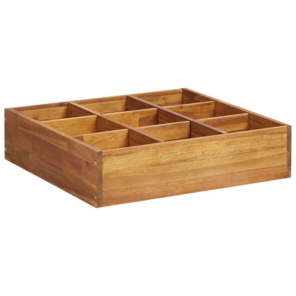 Arriate De Especias Madera Maciza De Acacia 60x60x15 Cm_0