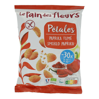 Chips de pétalas de pimentão sem glúten biológico Le Pain des Fleurs 75 g