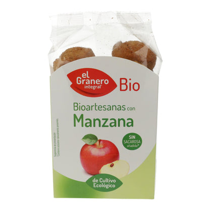 Biscoitos artesanais de maçã biológica da El Granero, 250 g
