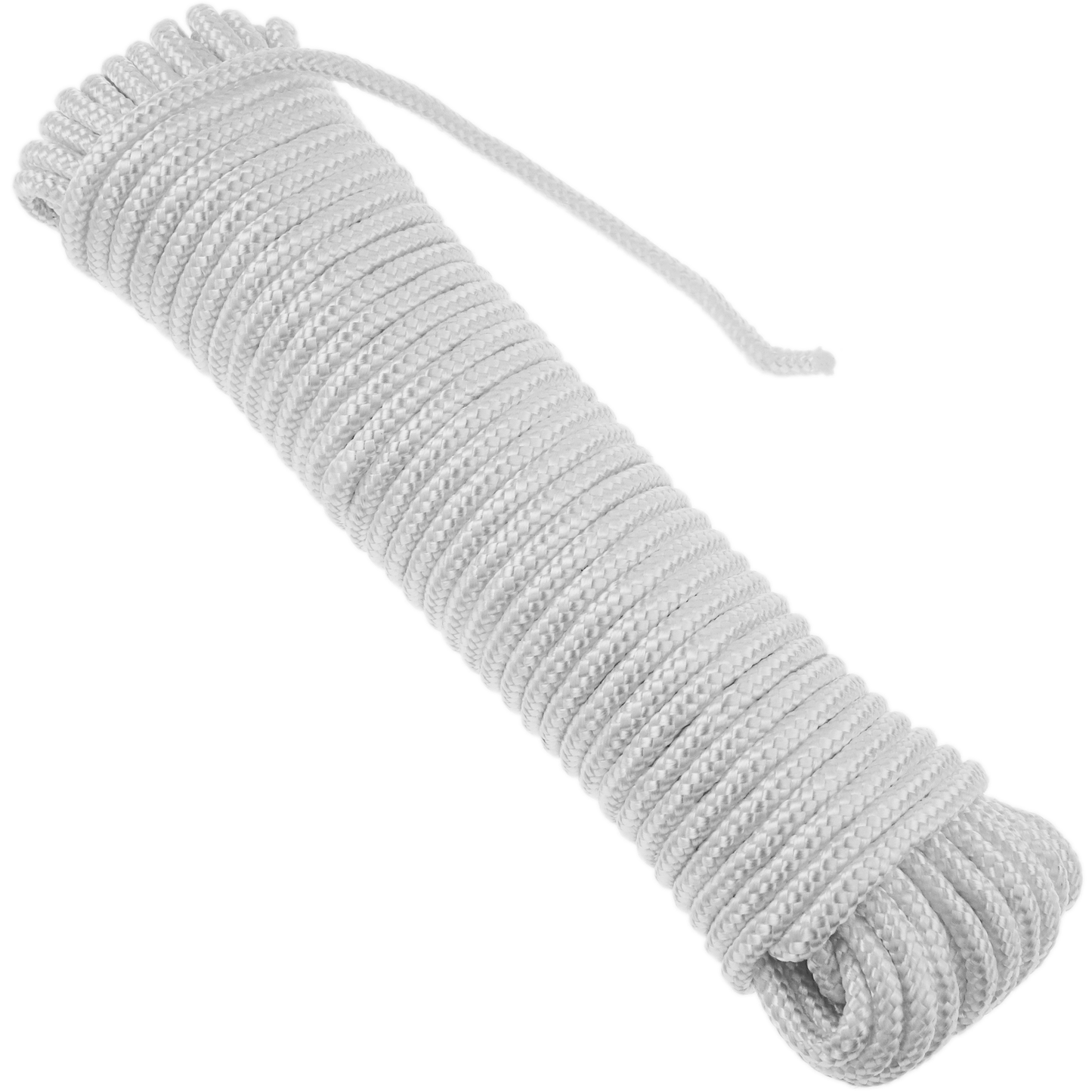 Cuerda Trenzada De Poliéster 10 M X 6 Mm Blanca_4