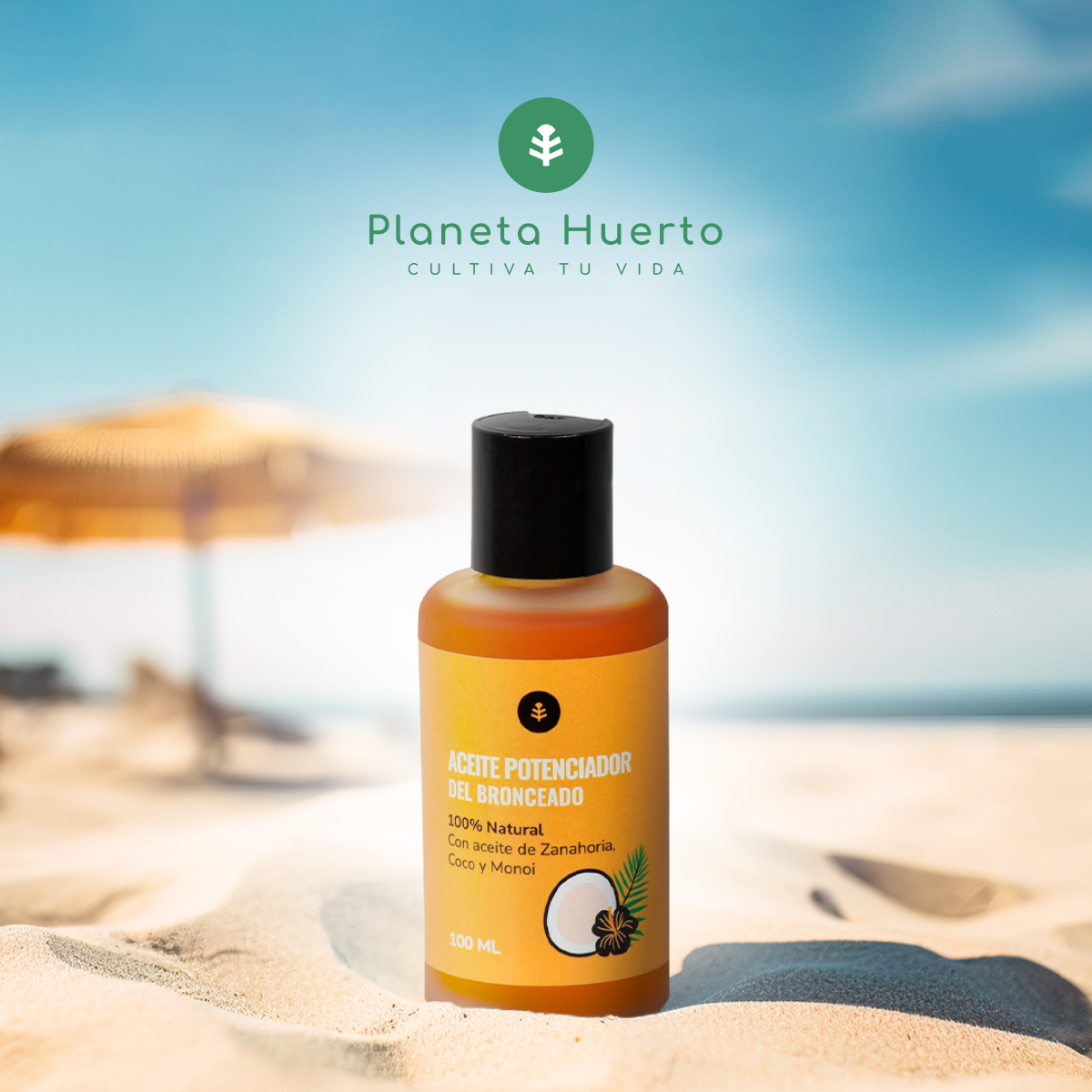 Óleo bronzeador natural Planeta Huerto 100 ml