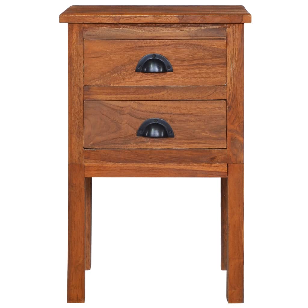 Mesita De Noche De Madera Maciza De Teca 40x35x60 Cm_1