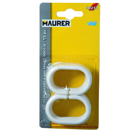 Juego Ganchos Plastico Cortina Baño (blister 12 Piezas)