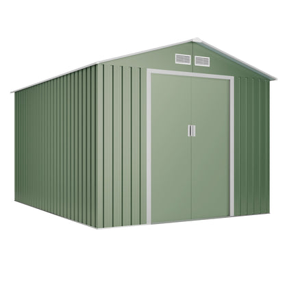 Caseta De Metal Wasabi Light Green L 7,86m2 - Garantía 10 Años - 301 X 261 X 198cm. Cobertizo Jardin_0