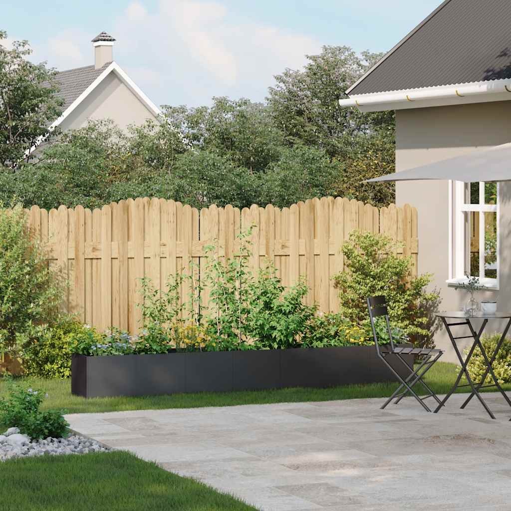 Jardinera De Acero Laminado En Frío Negro 280x40x40 Cm_2