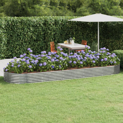 Jardinera Arriate Acero Galvanizado Plata 450x140x36 Cm_1