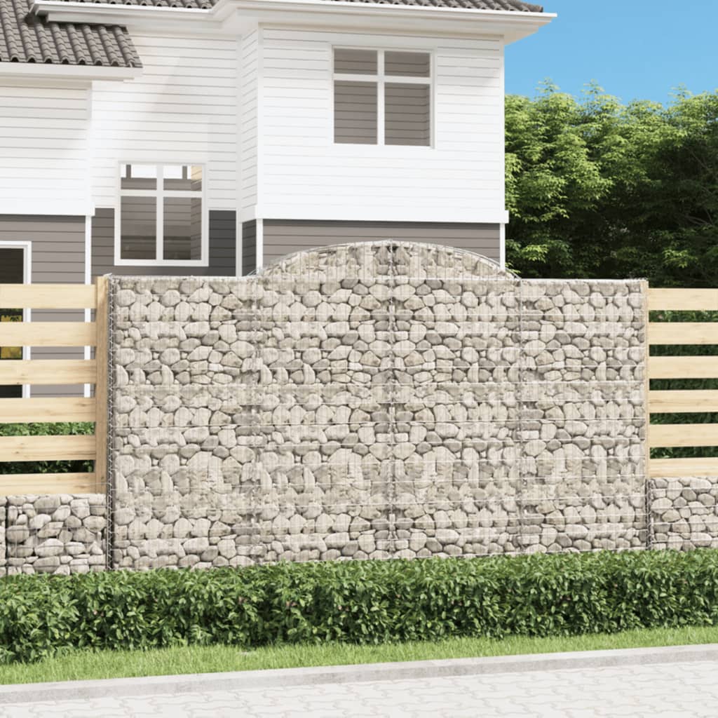 Cestas De Gaviones 8 Uds Forma De Arco Hierro 300x50x180/200 Cm_1
