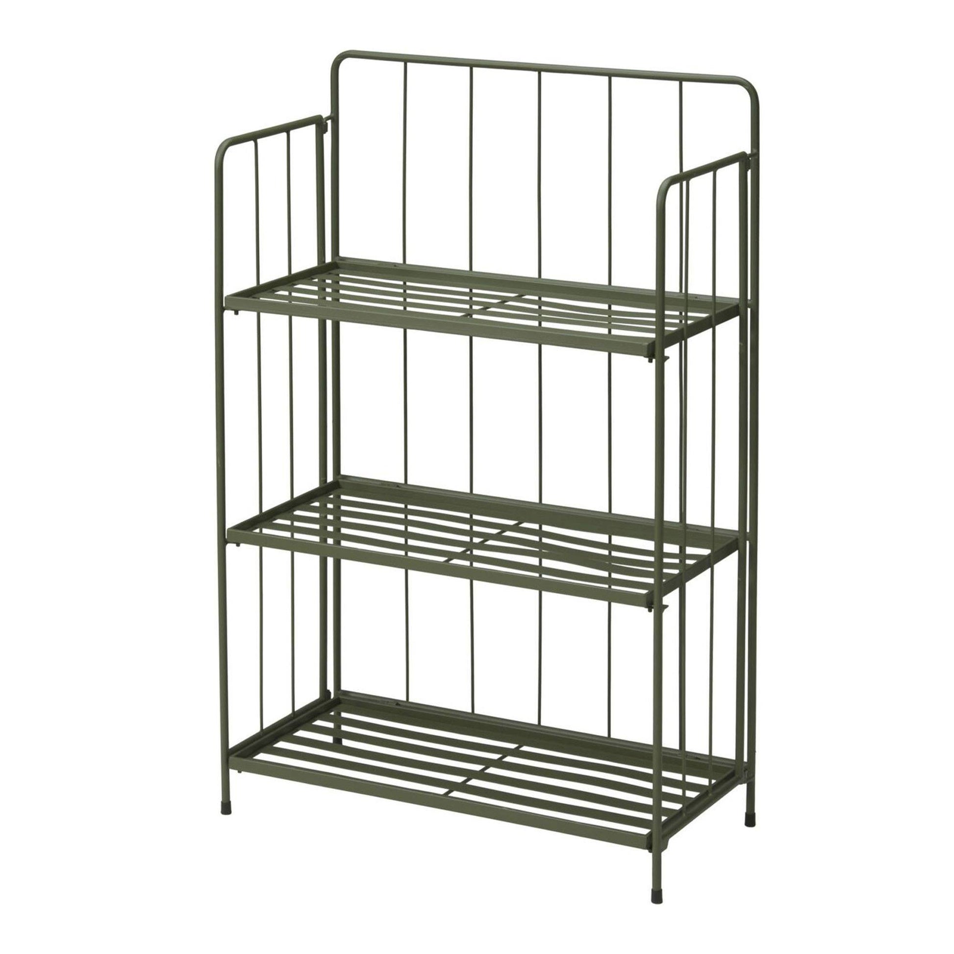 Well Home - Jardinera 3 Niveles Metal Verde Diseño Plegable H.90cm._0