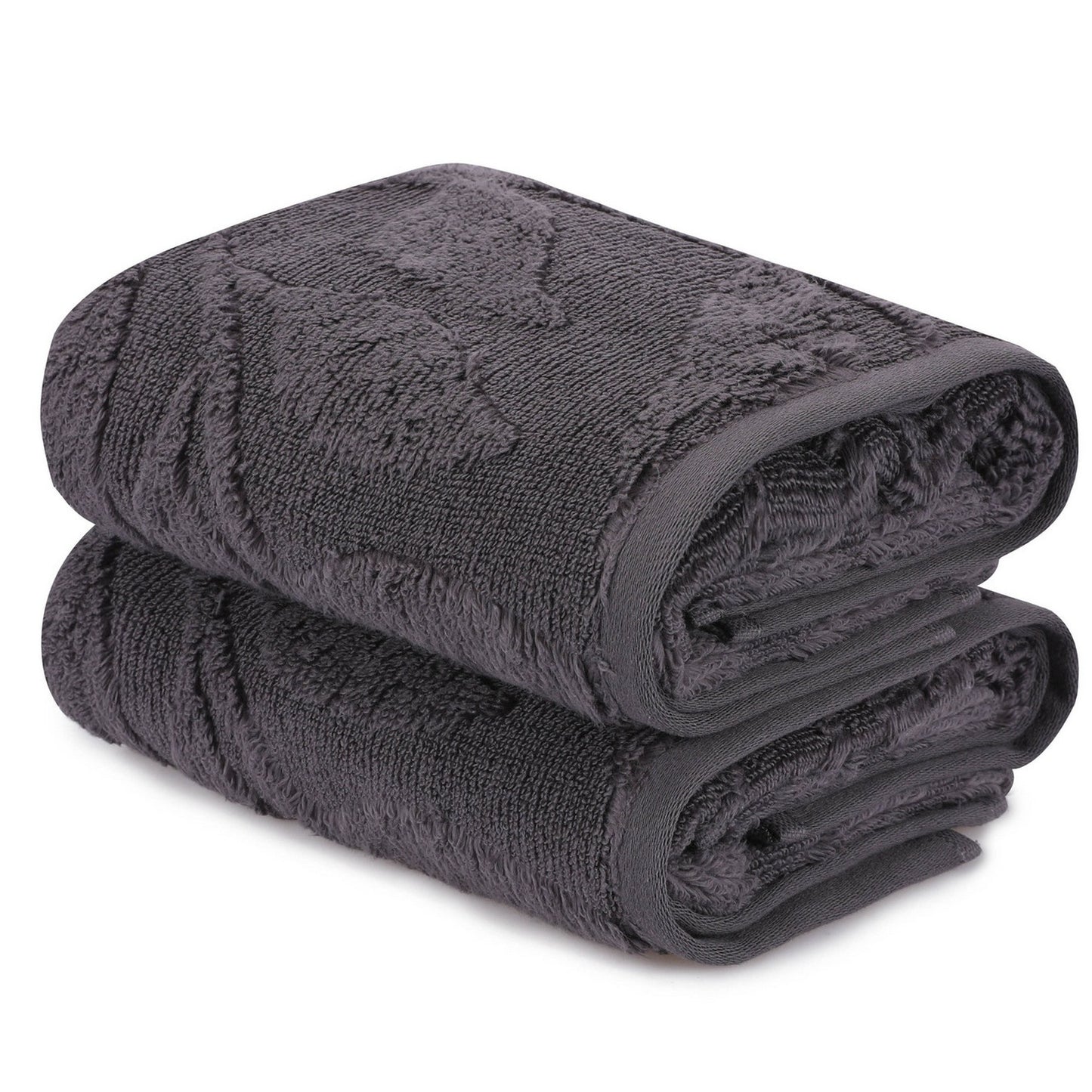 Juego De Toallas De Mano (2 Piezas) Gris Oscuro_0