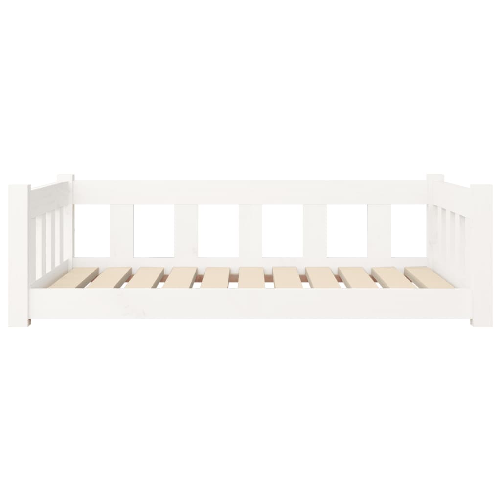 Cama Para Perros Madera Maciza De Pino Blanco 95,5x65,5x28 Cm / Vetonek_5
