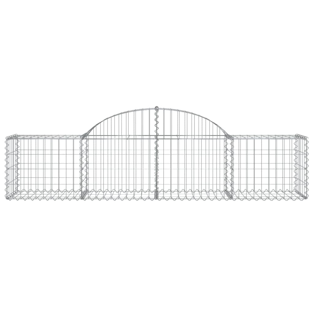 Cestas De Gaviones 13 Uds Forma De Arco Hierro 200x50x40/60 Cm_3