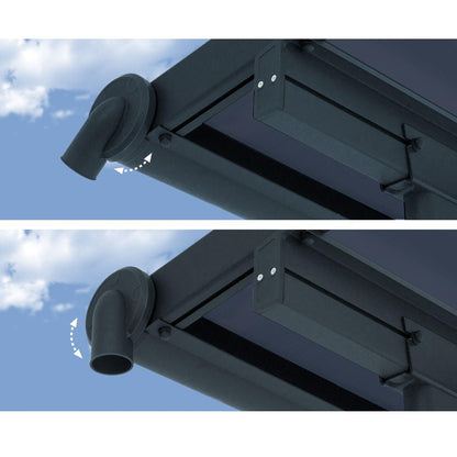 Pérgola anexa Olympia 425x294 cinzento 