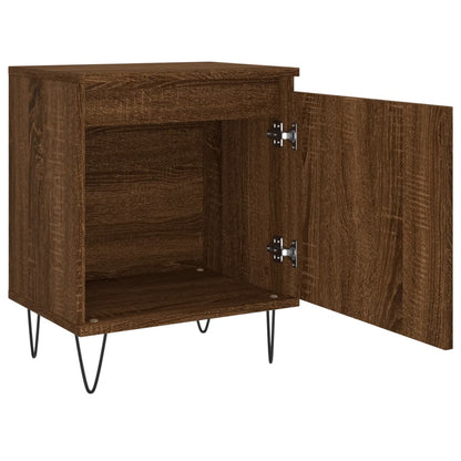 Mesita De Noche 2 Uds Madera Ingeniería Roble Marrón 40x30x50cm_4