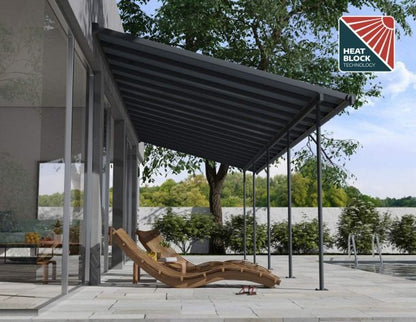 Pérgola anexa Capri 299x980 cm cinzento Canopia da Palram 