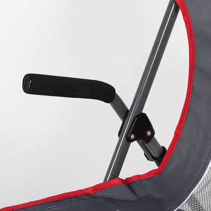 Silla Plegable Camping Antivuelco Gris C/reposabrazos Removíbles Aktive_2