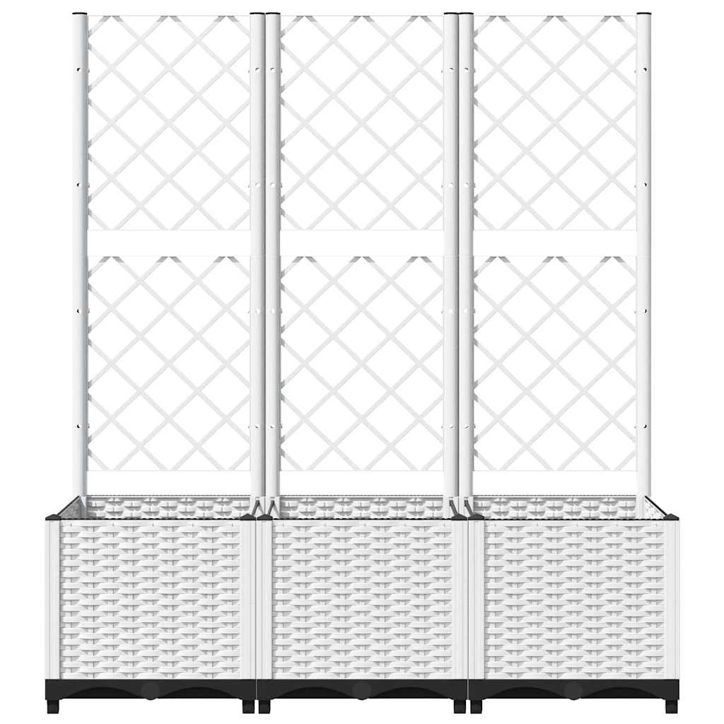 Macetero De Jardín Blanco 120 X 40 X 136 Cm_3