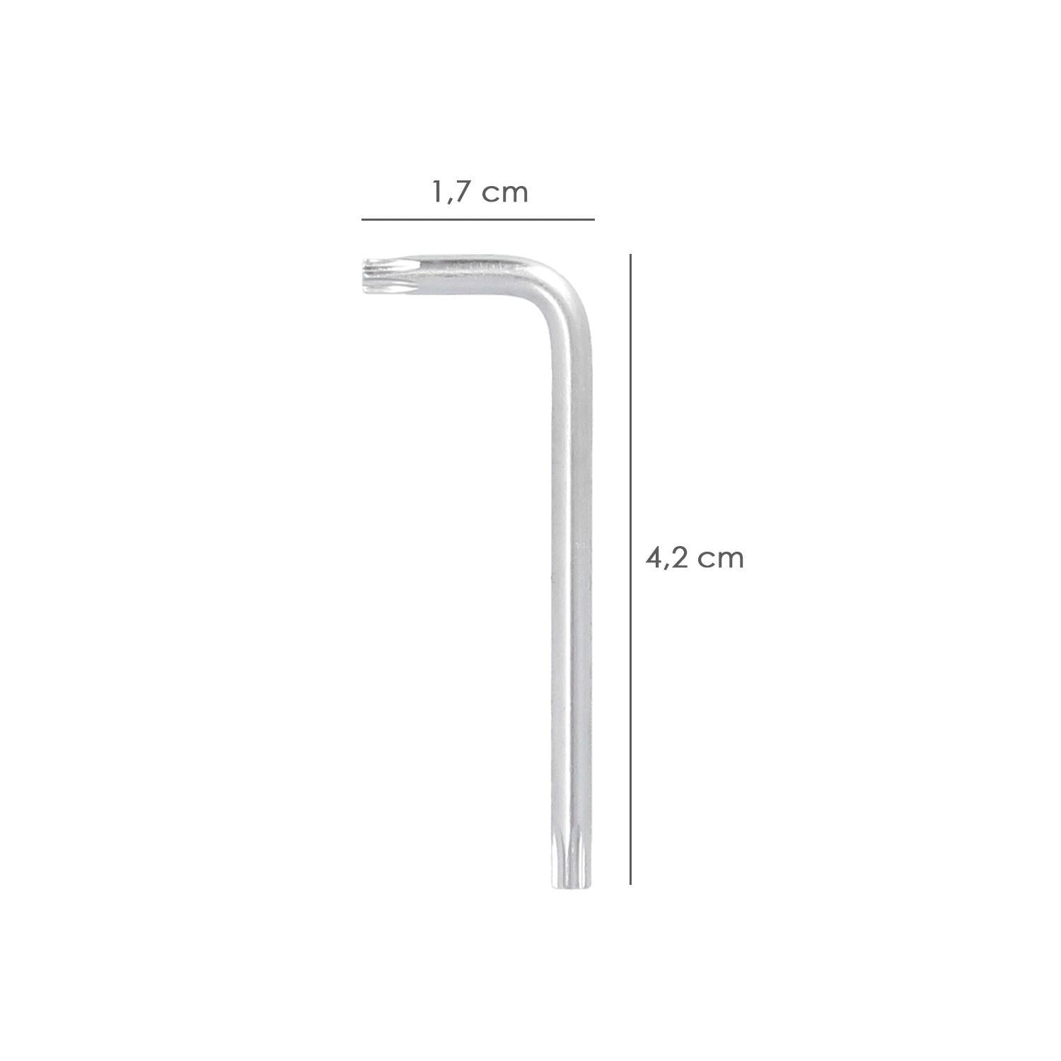 Llave Torx Inviolable Standar Acero Cromo Vanadio Profesional T10 Mm. Llave Estrella, Llave Allen Estrella_1