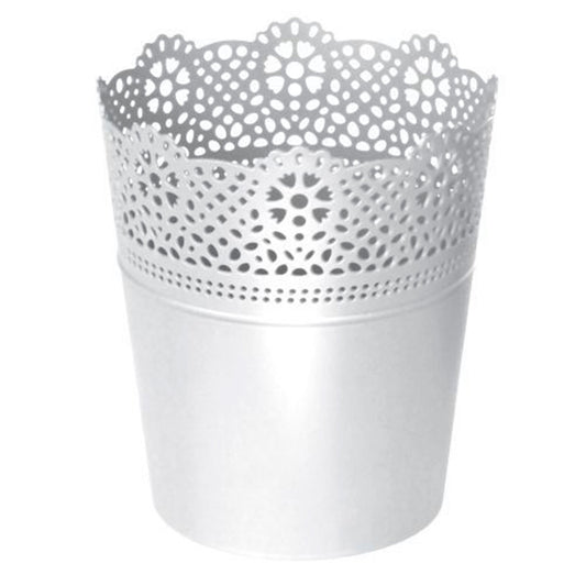 Maceta Lace , Dimensiones (mm) 160x160x185, Color Blanco_0