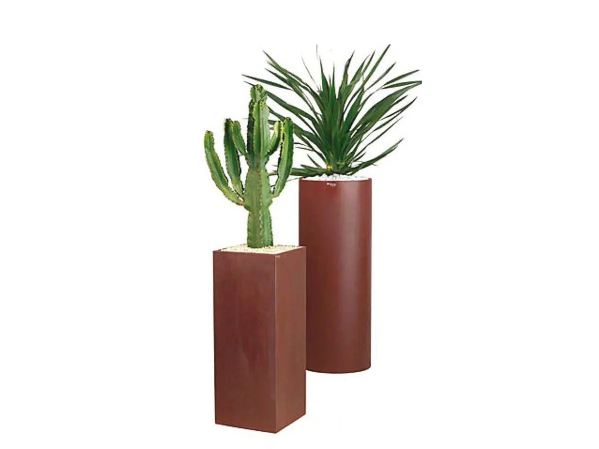 Jardinera Alta Acero Corten / Unidad / 40x40x100 Cm / Cuadrada_1