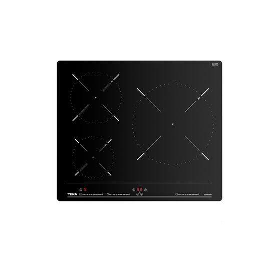 Placa de indução Teka IBC 63010 MSS de 3 zonas, 60 cm, vidro preto