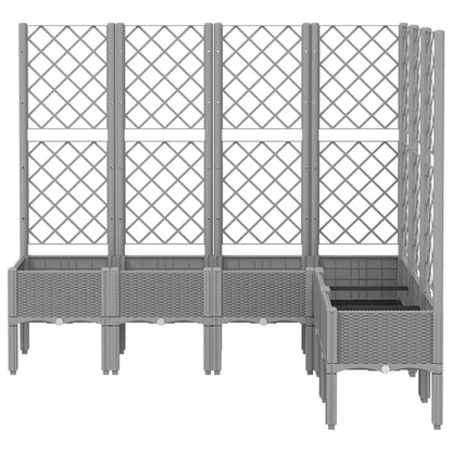 Jardinera Con Enrejado Pp Gris Claro 160x120x142 Cm_2