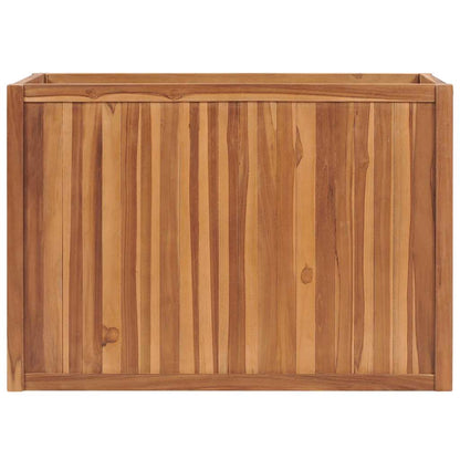 Arriate Elevado Madera Maciza De Teca 100x50x70 Cm_0