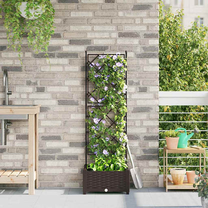 Macetero De Jardín Marrón 40 X 40 X 125,5 Cm Pp_1