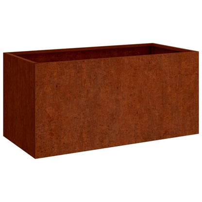 Jardinera De Acero Corten 62x40x39 Cm_0
