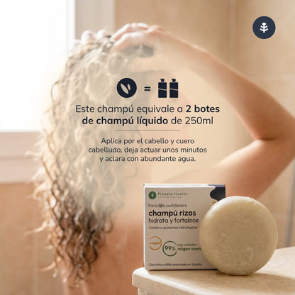 Champô Sólido Curly Method com Proteína Hidrolisada Planeta Huerto 85 gr