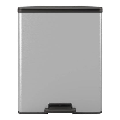 Curver Papelera De Pedal Doble Deco Plateado 26l+26l_3