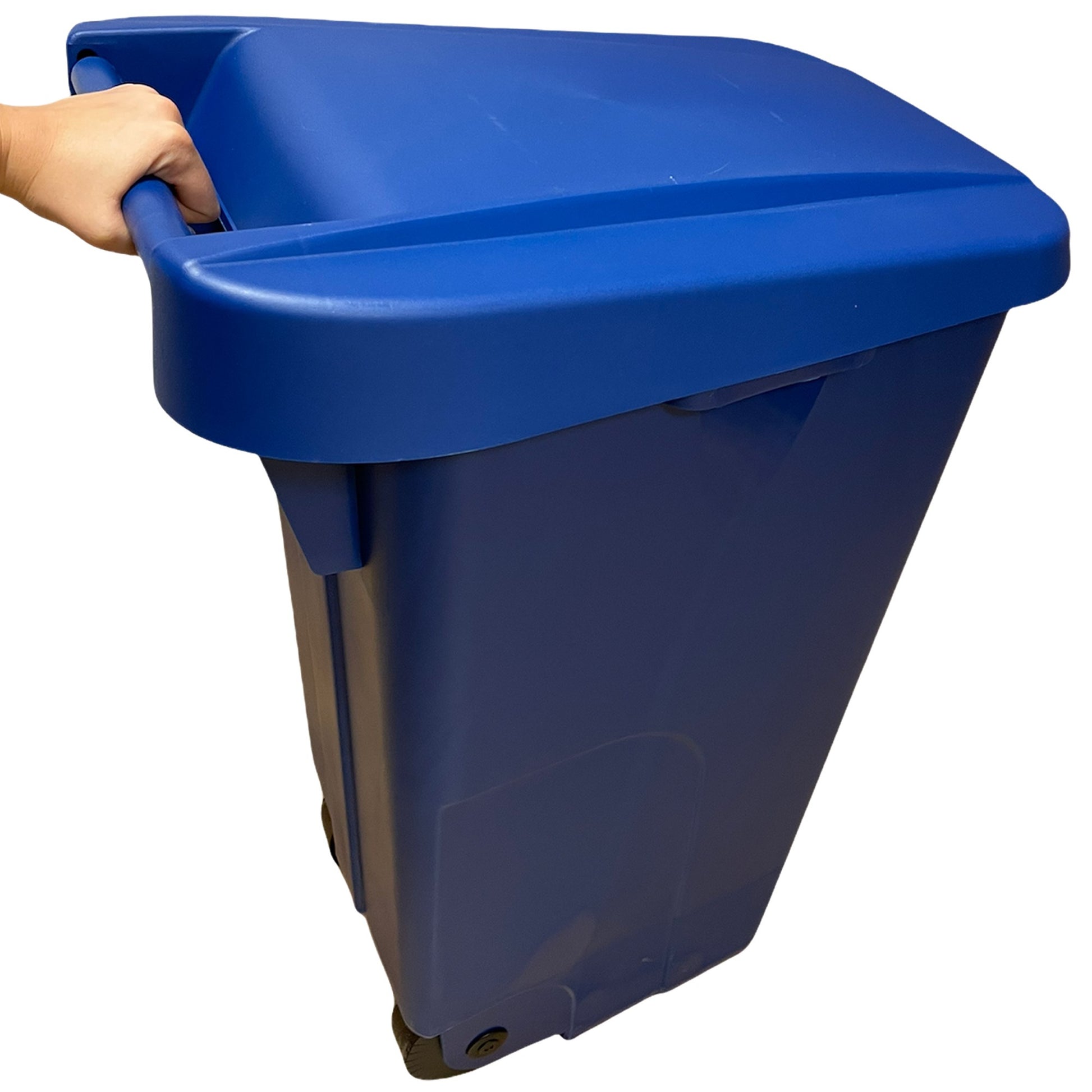 Pack Reciclaje 3 Contenedores - Cubo De Basura Wellhome Reciclo 110l Cerrado C/u: Azul (papel Y Cartón) - Verde (vidrio) - Amarillo (plásticos)_5