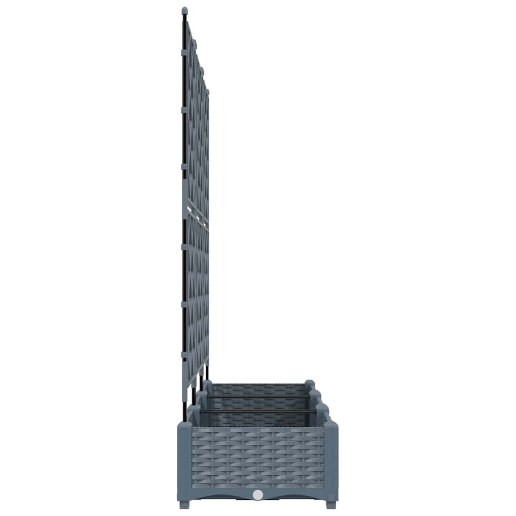 Macetero De Jardín 3 Uds. Gris Claro 120 X 40 X 125,5 Cm Pp_5