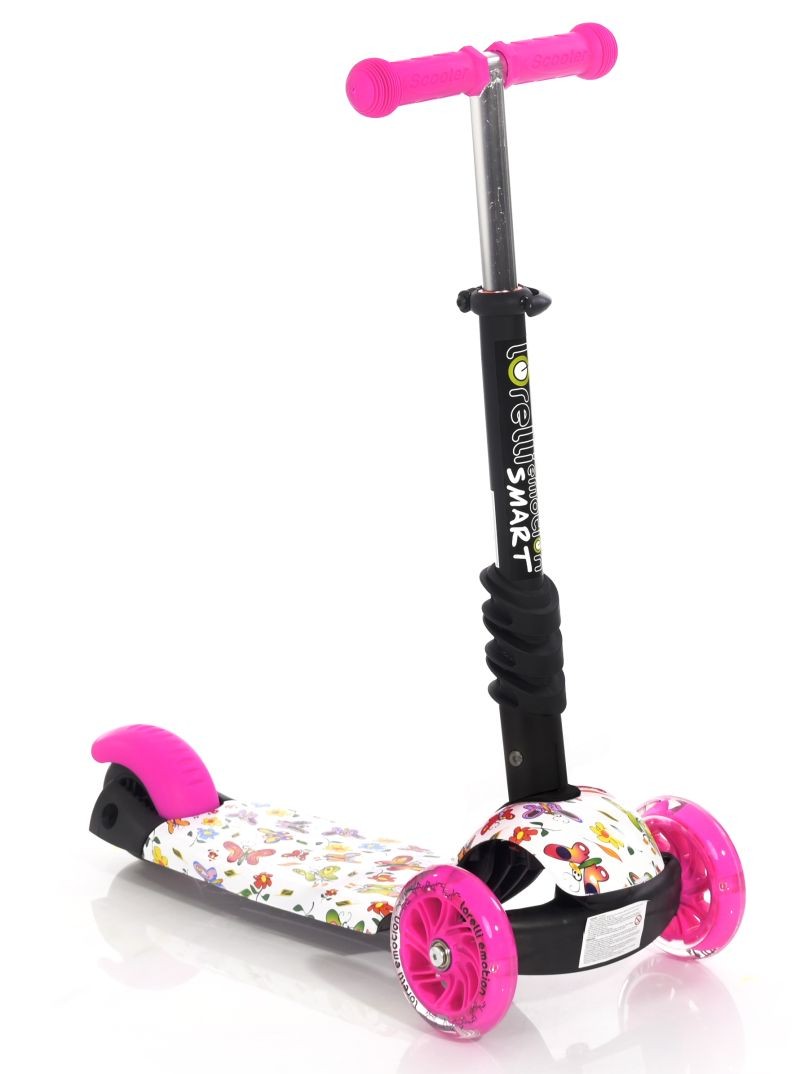 Patinete Infantil Con Asiento Smart Pink Butterfly_4