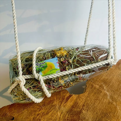 Grande tronco de lanche cheio de feno Ribero para coelhos e roedores