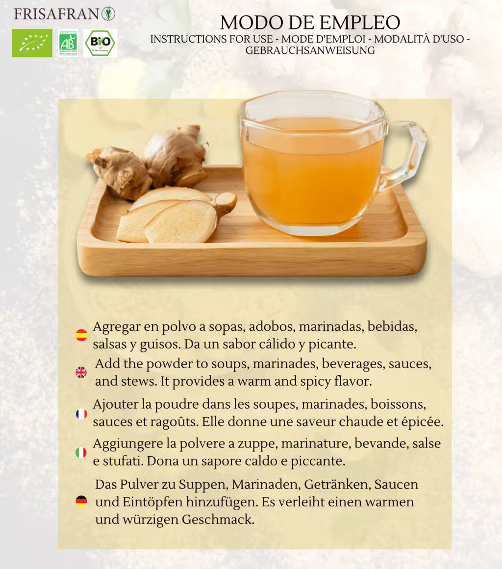 Jengibre En Polvo Ecológico | Calidad | Frisafran 500 G_4