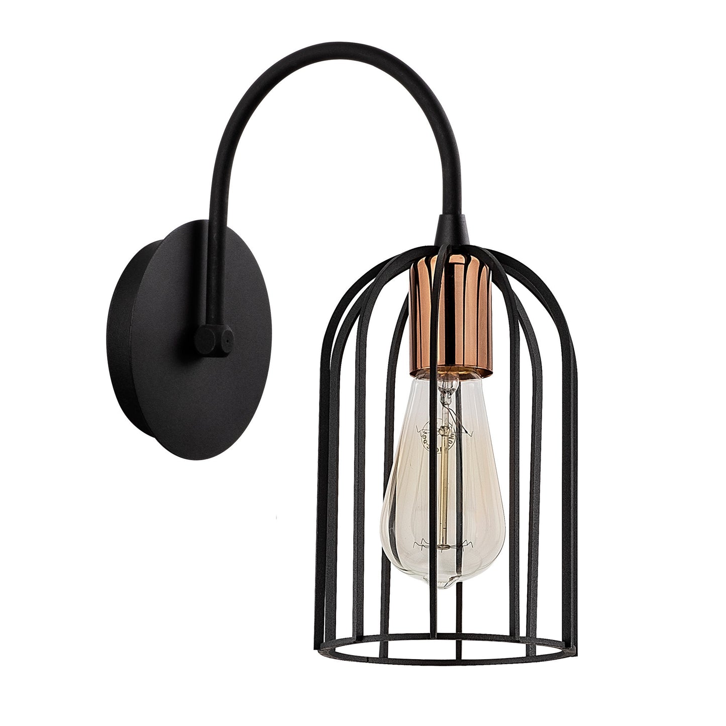 Aplique De Pared, Hierro , Negro, 14x14x30, Casquillo E 27 Max 40 W_4