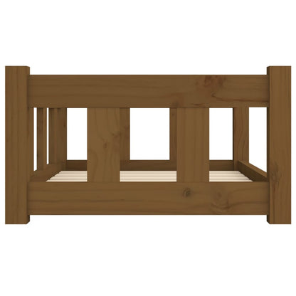 Cama Para Perros Madera Maciza Marrón Miel 65,5x50,5x28 Cm / Vetonek_5