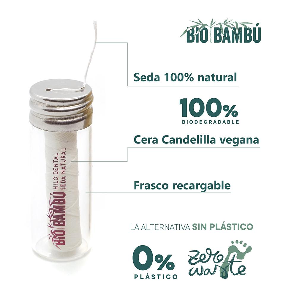 Fio dentário de cera vegetal Bio Bamboo