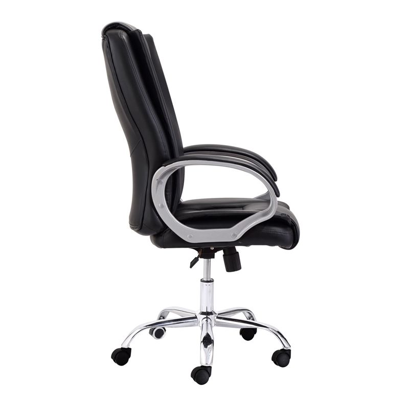 Silla De Oficina Atlas Tapizado, Negro, 68 X 114–122 X 64_1